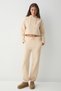Ayatre Women's Organic Cotton Fleece Hooded Regular Waist Elastic Vanilla Top and Bottom Set - 5