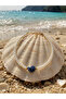 Blue Seashell Detailed Pearl-Looking Bead Summer Necklace - 2