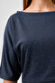 Stone Detailed Lycra Wide Collar Stylish Bodysuit - 2