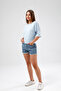 Stone Detailed Lycra Wide Collar Stylish Bodysuit - 4