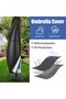 Waterproof cantilevered parasol cover - with retractable pole and zipper, suitable for parasols a diameter of 2-4 meters, windproof rainproof. - 3