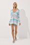 June Knitted Mini Beach Dress Zigzag Metallic Almara - 4