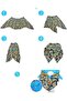 Women's wide-brim sun hat navy detachable neck strap foldable UV. - 2