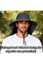 Sun hat UPF50+ mesh bucket 55-60cm 12cm brim foldable fishing. - 3