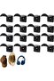 Hat rack 16pc self-adhesive holder storage for hats/accessories.