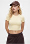 Women Deal Lux Touch Soft Texture Crop Yellow Blouse - 3