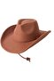 Cowboy hat khaki retro felt adjustable 53-55cm.