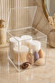 Transparent Plexiglass Organizer with Lid Multi-Purpose Bathroom Makeup Jewelry Organizer