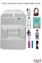 Lux Linen Series Linen & Leather Seat Back Organizer In-Car Organizer - 3