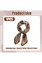 Women's satin headscarf 70x70cm brown paisley multi-functional. - 3