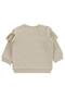 Ruffled Basic 6-18 Months Sweatshirt - Beige - 2