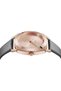 Women's Watch With Rose Gold Stainless Steel Case And Gray Leather Band - 3
