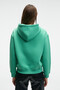 Slopane women's comfortable cut Hooded Printed green sweatshirt - 5