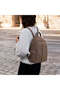 Burkley Aveline Mink Taupe Pu Leather Women's Backpack - 2