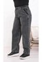 Women's Anthracite Large Size High Waist 5-Pocket Straight Leg Jeans - 6