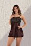 Concepta Brown Velvet Dressing Gown & Nightgown Set 2-Piece - 1429 - (82143) Size S/M - 2