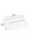Unbreakable Table D'Hôte Dinner Plate 298 X 379 mm White Multi-Compartment Stackable Catering Serving Plate - 2