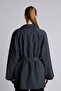 Wide Collar Belted Regular Fit Woven Trench Coat I0266Ax26Au - 5
