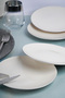 Hayal platinum gilt 6-piece porcelain cake plate set 20 cm - dessert and presentation plate - 7