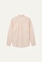 Regular Fit Long Sleeve Linen Blend Shirt - Light Pink - 5