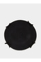 Black Sloid Velvet Bow Detail Beret