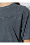 Grey Acid Wash Contrast Stitch T-Shirt - 4