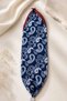 Women's Magnetic Scarf Accessory Navy Paisley Navy Blue – for Hair, Bag, and Hat Use, Stylish Design - 8