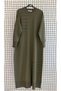 Trendy Stripe Patterned Cold Yarn Wide Fit Long Sweater Dress-130 cm - 2