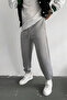 Baggy Cut Sweatpants with Elastic Cuffs for Winter