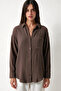 Oversize Basic Müslin Gömlek LMX0002 - 5