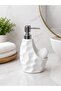 White Porcelain 500ml Liquid Soap Dispenser with Sponge Holder Compartment 079B
