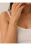 Gold Color Steel Bracelet with Drop Detail