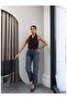 Suede Belted Leg-Cut Orj Jeans - 2
