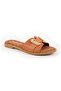 Women's Slippers Daily Genuine Leather Single Strap Metal Buckle Flat Sole 26Y-1430