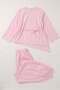 Asymmetric Voile Suit Y0161 - Pink - 5
