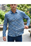 Long Sleeve Plaid Cotton Tencel Fabric Full Lycra Shirt - 3