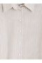 Beige Striped Belted Women's Shirt Tunic - 7