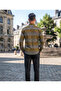 Long Sleeve Circle Patterned Cotton Fabric Regular Fit Men's Shirt - 4