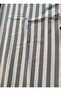 Women's Striped Front Buttoned Shirt with Collar 100% Cotton Milan Pajama Set - 6