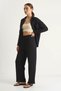 Women's Muslin Palazzo Black Trousers - 2