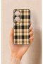 Oppo A60 Compatible Cream Plaid Pattern Silicone Case