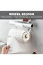 Wall Mounted Kitchen Roll Holder Double Layer No Drilling Adjustable 15-34cm - White - 8