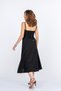 Women's Summer Black Adjustable Strap Dress with Gipeli Detail on the Back 50418 - 3
