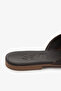 Brown Genuine Leather Buckle Women's Slippers - 7