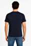 Men's Dark Navy Blue Crew Neck Short Sleeve Basic T-Shirt - 3