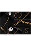 Gold Color Chain Model Steel Bracelet (23cm 7mm) - 3