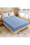 Double Waterproof Mattress Protector 160 X 200 cm 4 Sides Fully Elastic Mattress Protector - 2
