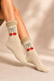 Women's Patterned Curly Terry Socks 4-Piece Socks - 4
