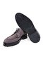 Gray Color Lace-Up Genuine Suede Leather Men's Shoes - 3