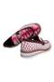Burgundy White Color Laceless Genuine Leather Men's Shoes - 2
